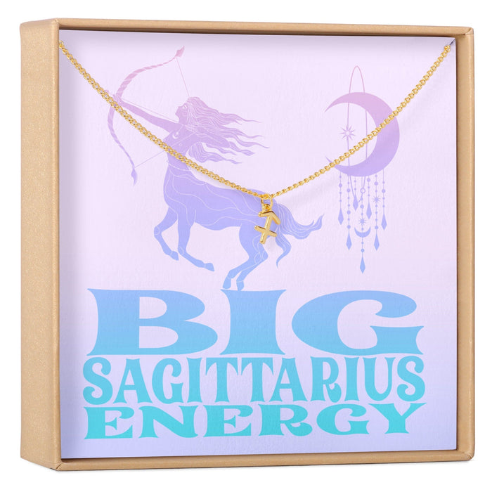Big Sagittarius Energy Zodiac Necklace by Dear Ava