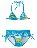 Kanu Surf Baby Girls' Malea Zebra Bikini, Blue, 18 Months by Vanessa Jane