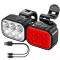 Bike Headlight TailLight IP65 Waterproof Anti-Drop Rechargeable Bicycle Light Set by DailySale