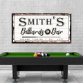 Billiards And Bar Sign by Tailored Canvases
