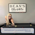 Billiards And Bar Sign by Tailored Canvases