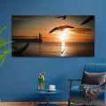 Birds On Magical Sunrise Canvas Wall Art by Tailored Canvases