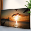 Birds On Magical Sunrise Canvas Wall Art by Tailored Canvases