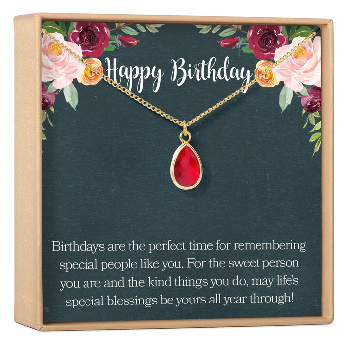 Birthday Birthstone Necklace, Multiple Styles Necklace by Dear Ava