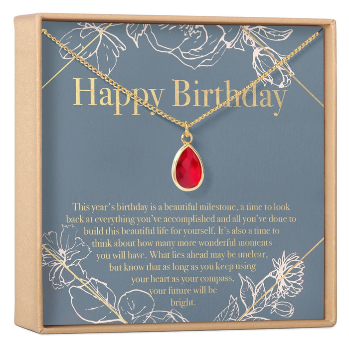 Birthday Birthstone Necklace, Multiple Styles Necklace by Dear Ava