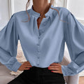 Bishop Sleeve Button Up Blouse by DailySale