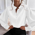 Bishop Sleeve Button Up Blouse by DailySale