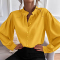 Bishop Sleeve Button Up Blouse by DailySale