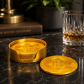 Bitcoin Coasters Set by B3 Customs