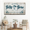 Bites and Brews Sign by Tailored Canvases