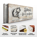 Bites and Brews Sign by Tailored Canvases