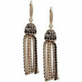 Anne Klein Gold-Tone Ombre Scattered Stone Crystal Tassel Earrings by Vanessa Jane