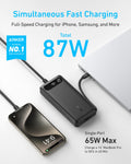 Anker Power Bank (20K, 87W, Built-In USB-C Cable) by Anker