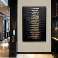 Black And Gold Abstract Minimalist Wall Art by Tailored Canvases