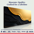 Black And Gold Minimalist Abstract V by Tailored Canvases
