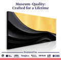 Black And Gold Minimalist Abstract VIII by Tailored Canvases