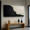 Black and Gold Minimalist Abstract Wall Art