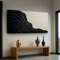 Black and Gold Minimalist Abstract Wall Art by Tailored Canvases