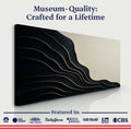 Black and Gold Minimalist Abstract Wall Art by Tailored Canvases
