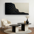 Black and Gold Minimalist Abstract Wall Art by Tailored Canvases