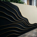 Black and Gold Minimalist Abstract Wall Art by Tailored Canvases