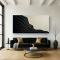 Black and Gold Minimalist Abstract Wall Art by Tailored Canvases