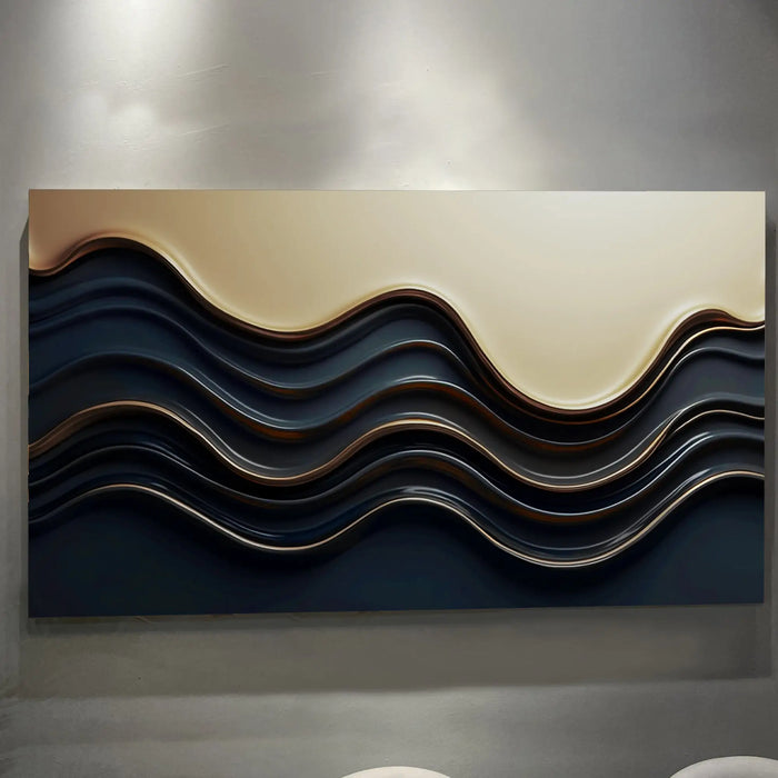 Black and Gold Minimalist Abstract Wall Art III by Tailored Canvases