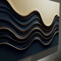 Black and Gold Minimalist Abstract Wall Art III by Tailored Canvases