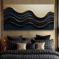 Black and Gold Minimalist Abstract Wall Art III by Tailored Canvases