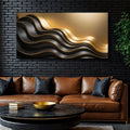 Black and Gold Minimalist Abstract Wall Art IV by Tailored Canvases