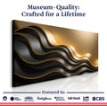Black and Gold Minimalist Abstract Wall Art IV by Tailored Canvases