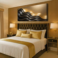 Black and Gold Minimalist Abstract Wall Art IV by Tailored Canvases