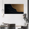 Black And Gold Minimalist Abstract X by Tailored Canvases