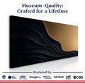 Black And Gold Minimalist Abstract X by Tailored Canvases