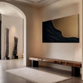 Black And Gold Minimalist Abstract X by Tailored Canvases