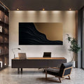 Black And Gold Minimalist Abstract X by Tailored Canvases