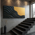 Black And Gold Minimalist Abstract XII by Tailored Canvases