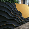 Black And Gold Minimalist Abstract XII by Tailored Canvases