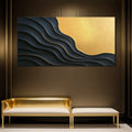 Black And Gold Minimalist Abstract XII by Tailored Canvases
