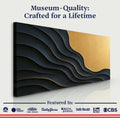 Black And Gold Minimalist Abstract XII by Tailored Canvases