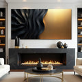 Black And Gold Minimalist Abstract XIII by Tailored Canvases