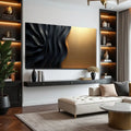Black And Gold Minimalist Abstract XIII by Tailored Canvases