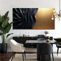 Black And Gold Minimalist Abstract XIII by Tailored Canvases