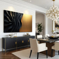Black And Gold Minimalist Abstract XIII by Tailored Canvases
