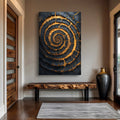 Black and Gold Spiral Wall Art by Tailored Canvases