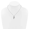 Black and White CZ Snake Necklace by Fine Color Jewels
