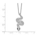 Black and White CZ Snake Necklace by Fine Color Jewels