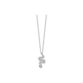 Black and White CZ Snake Necklace by Fine Color Jewels