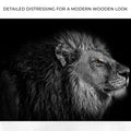 Black And White Lion Head Canvas Wall Art by Tailored Canvases