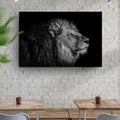 Black And White Lion Head Canvas Wall Art by Tailored Canvases